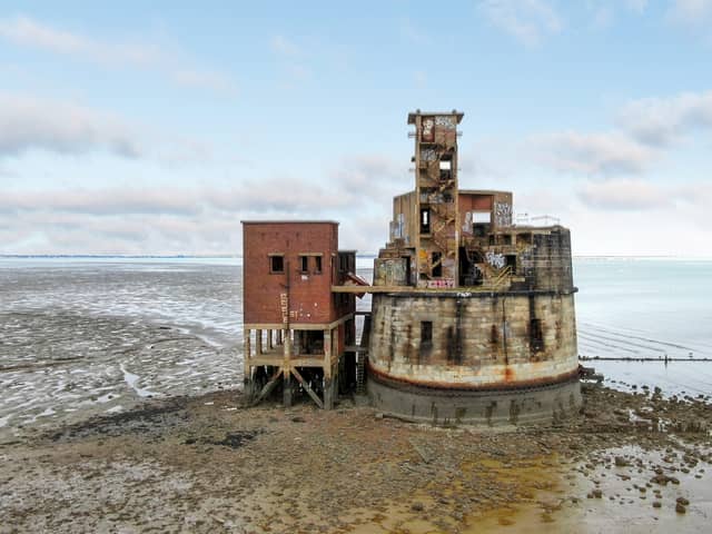 No1 The Thames, a 168-year-old gun tower, in the mouth of the River Thames in Kent (SWNS)