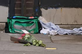 The scene near the Whitgift shopping centre in Croydon, south London after a 15-year-old girl was stabbed to death on Wednesday morning. (PA)