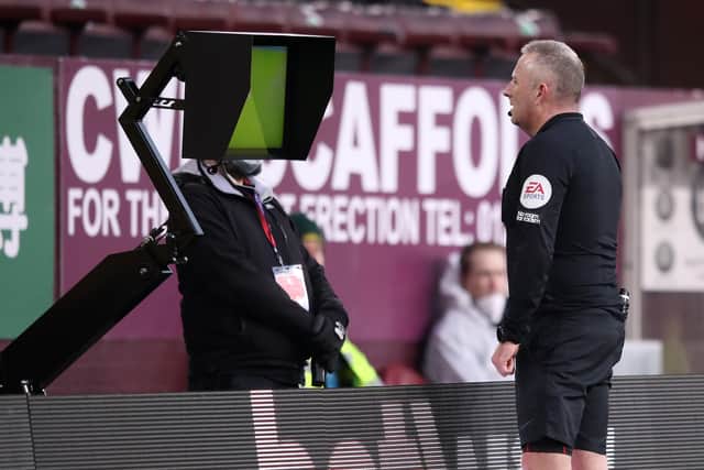 Referee Jon Moss could have done with a few replays of the incident he sent off Stephen Gleeson for in 2011