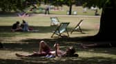 The public enjoying warm weather.