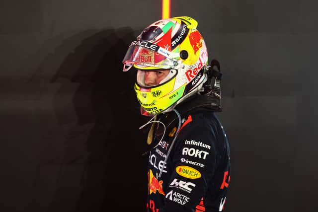 Sergio Perez struggled through the field, picking up several penalties, en route to tenth place
