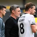 Alex Gilbey with head coach Graham Alexander