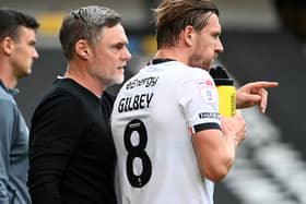 Alex Gilbey with head coach Graham Alexander