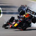 Sergio Perez’s Mexican Grand Prix hopes were ended at the first corner of the first lap on Sunday when he sandwiched Charles Leclerc and was sent into the air