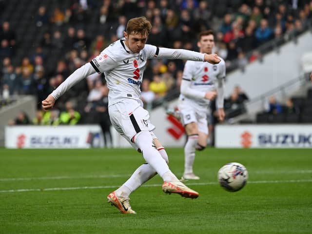 Max Dean has been in hot form for MK Dons, scoring four in four