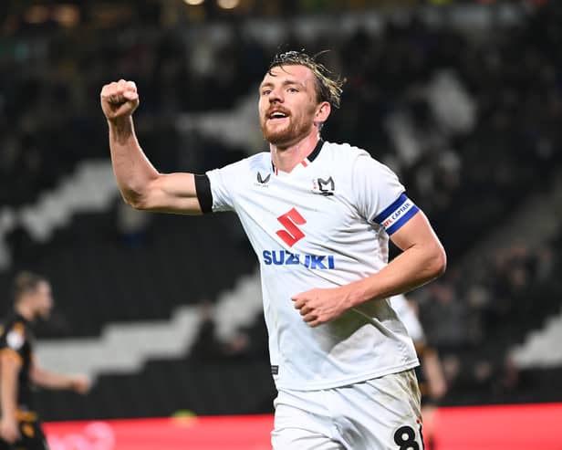 Alex Gilbey has three goals to his name this season, and could claim another two