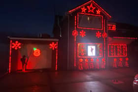 Jackie North, 37, decorated her Lincolnshire house in lights to mark Remembrance Day