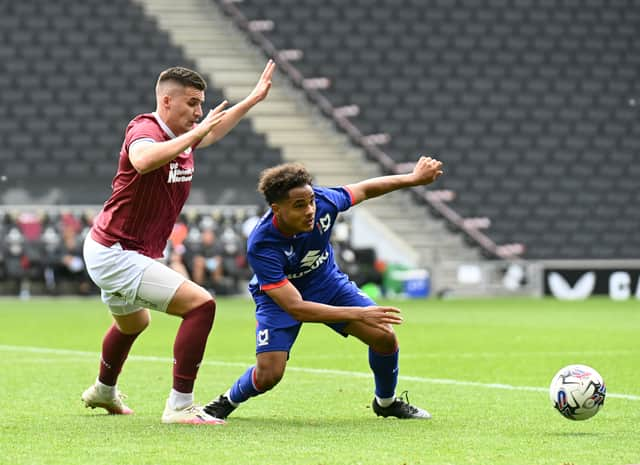 Joel Anker was a star player for MK Dons when the sides met in pre-season