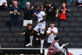 Mo Eisa has five goals for MK Dons this season