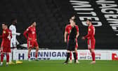 Referee Ross Joyce sent off Laurence Maguire late in the game