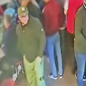 The man police want to trace after an assault on a football fan in a pub in Islington, London, left a man with life-changing facial injuries Picture: Metropolitan Police / SWNS