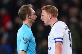 Dean Lewington gave referee Sam Purkiss a piece of his mind, and got sent off for it