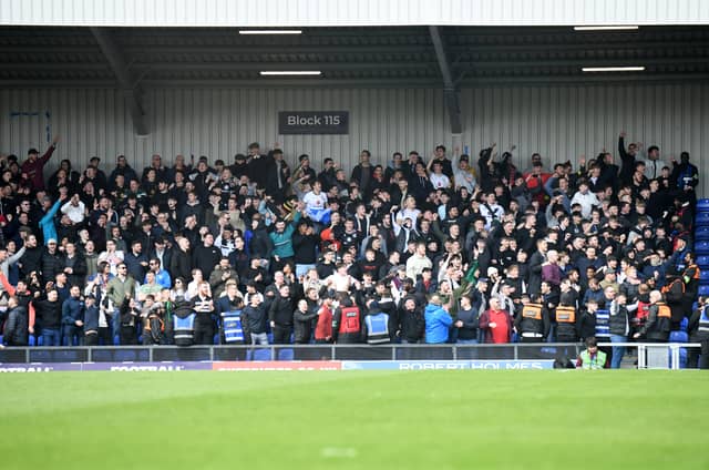 MK Dons fans at AFC Wimbledon in 2022
