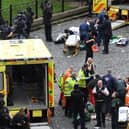 The scene at the Palace of Westminster after the attack in March 2017, which lasted 82 seconds.
Photograph: Stefan Rousseau/PA