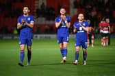Warren O'Hora, Cameron Norman and Jack Payne after the 3-0 defeat at Doncaster Rovers on New Year's Day