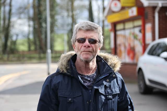 Local resident Dean Proffitt, 62, on The Avenue, Featherstone. The village in Staffordshire is located near three prisons HMP Brinsford, HMP Featherstone and HMP Oakwood.
