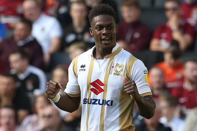 Kieran Agard scored 50 goals for MK Dons in his five seasons at Stadium MK