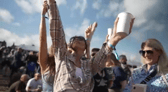 People dancing at a festival