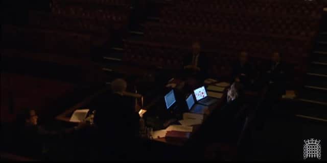 Lights go out in the House of Lords.