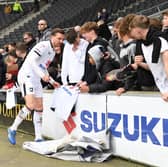 The players and staff lapped the Stadium MK pitch to sign and pose for pictures with supporters after the game.
Here are a selection of the pictures from Jane Russell