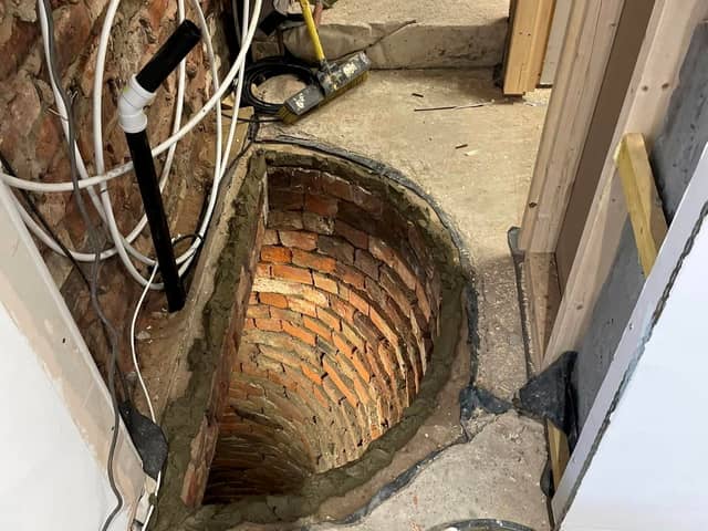 Victoria and Andrew Ellington found a 27ft plunging well under the floor of their new home in Bute Cottage, Redcar.