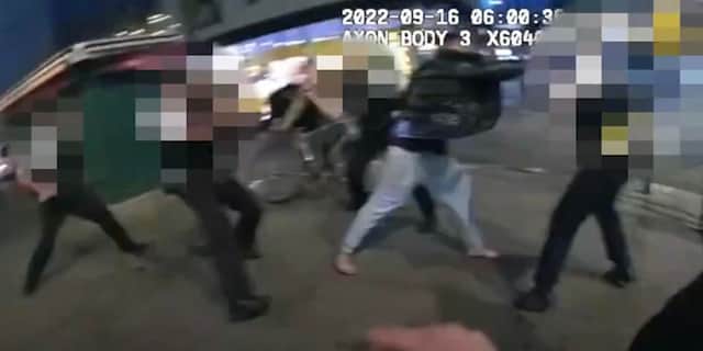Man stabs police officers during foot pursuit.