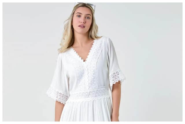 This Dusk Ivory Tiered Lace Detail Maxi Dress, £50. Roman, is perfect for picnic