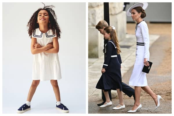 There are plenty of Princess Charlotte high street sailor style dresses available on the high street such as this Cotton jersey sailor dress £9.99 from H&M