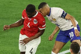 Kylian Mbappe broke his nose after clashing with Kevin Danso in France's group game with Austria