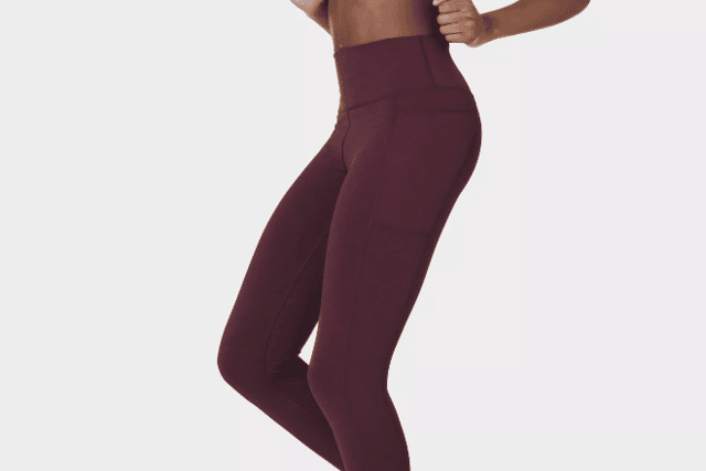  Black Cherry Purple Super Sculpt 7/8 Yoga Leggings

