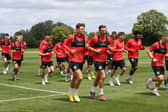 MK Dons in pre-season training