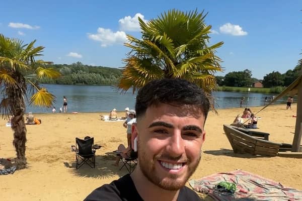 Callum Ryan at London's secret beach.