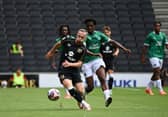 Stephen Wearne in action against Plymouth Argyle