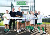 Leah Williamson at Newport Pagnell FC with the Football Foundation. Pic: Jed Leicester