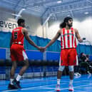 Blayne Freckleton (right) re-signed for MK Breakers. Pic: Josh Nesden