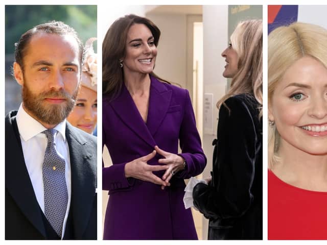 Catherine, Princess of Wales's brother, James Middleton, Fearne Cotton (pictured here with the Princess of Wales) and Holly Willoughby have all reacted to the Princess of Wales's video