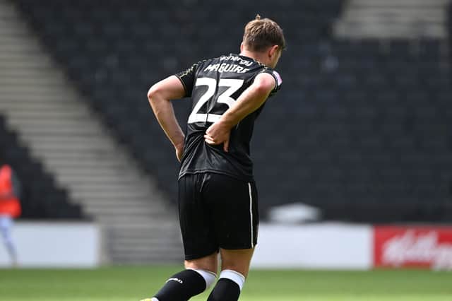 Maguire suffered a back issue against in the latter stages against Plymouth