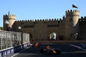 Sergio Perez and Carlos Sainz crashed late in the race in Baku