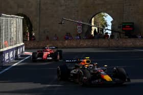 Sergio Perez and Carlos Sainz crashed late in the race in Baku