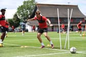 MK Dons in training at Woughton on the Green