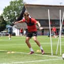 MK Dons in training at Woughton on the Green