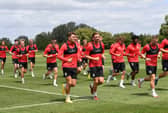 MK Dons in training