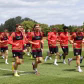 MK Dons in training
