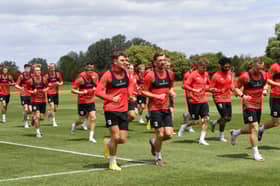 MK Dons in training