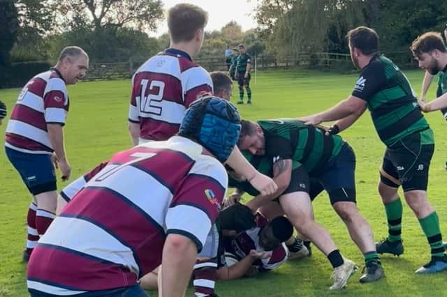 Bletchley 2nds in action against Sharnbrook