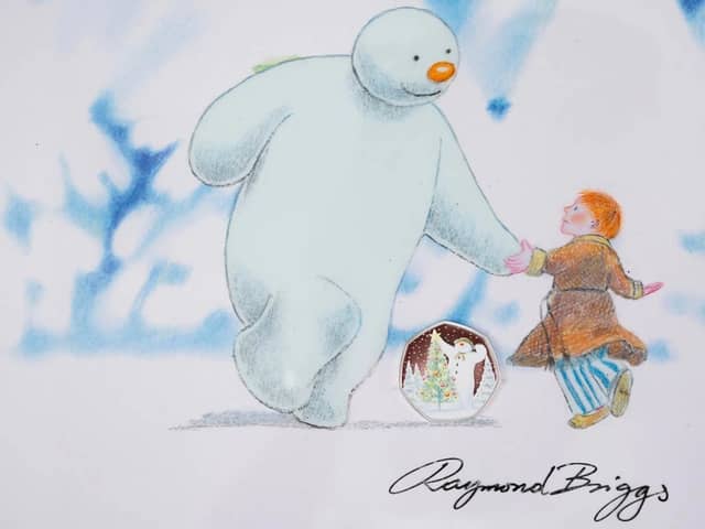 The Snowman is being depicted on the new 50p coin - with a gold version hidden in one of its advent calendars for someone to discover on Christmas Eve