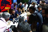 Christian Horner brought out telemetry readings to his press conference to plead Max Verstappen's innocence