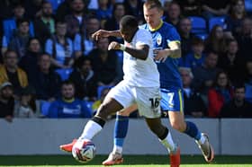 Aaron Nemane in action against AFC Wimbledon