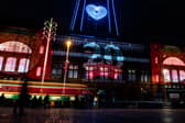 Magical light display welcomes Strictly Come Dancing to Blackpool Tower. Credit: Lucinda Herbert