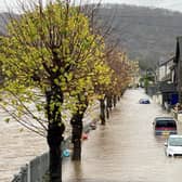 Parts of Pontypridd, South Wales, have been left submerged in water as the River Taff bursts its banks.